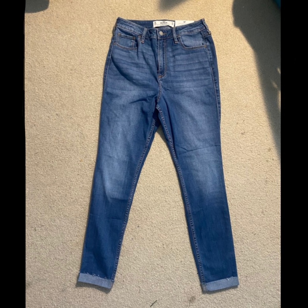 Hollister blue Curvy Ultra-high rise super skinny jeans size- 7R